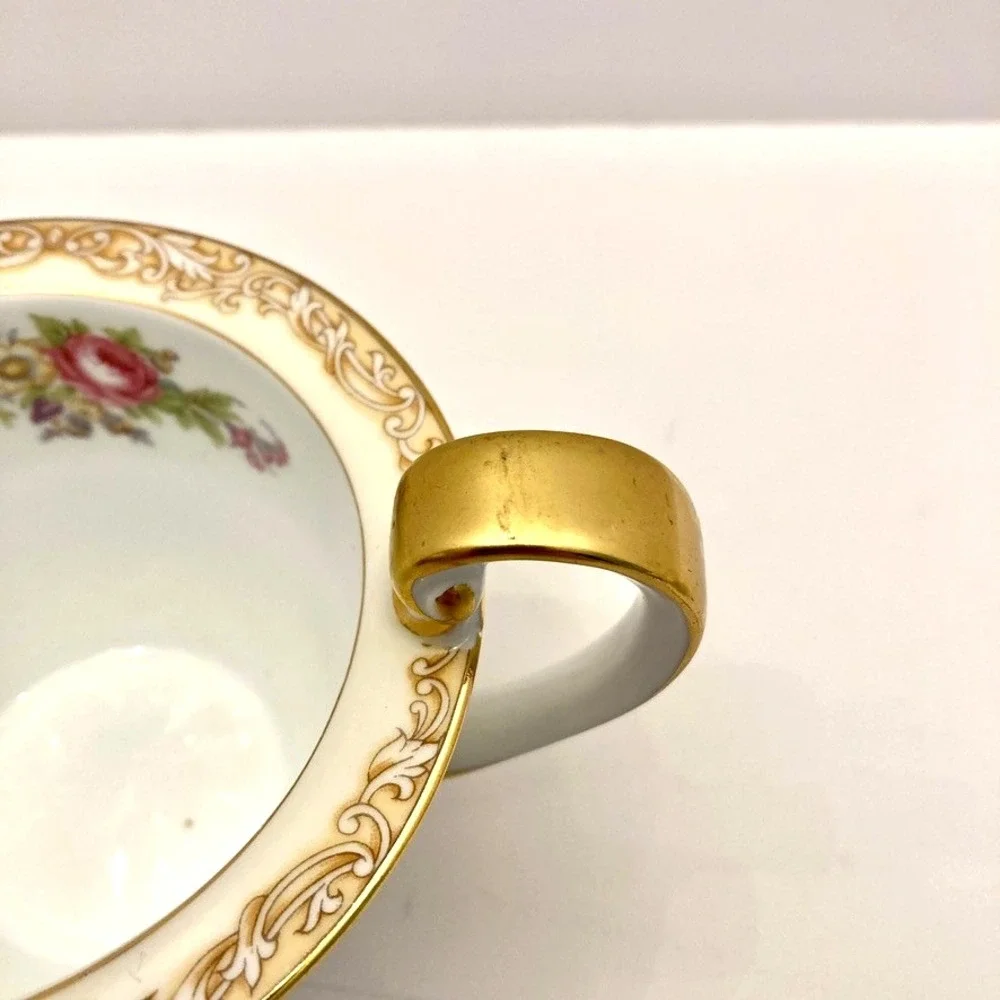 VTG‎ Noritake Lavegas 620 Creamer Japan Flower Design Gold Rim
